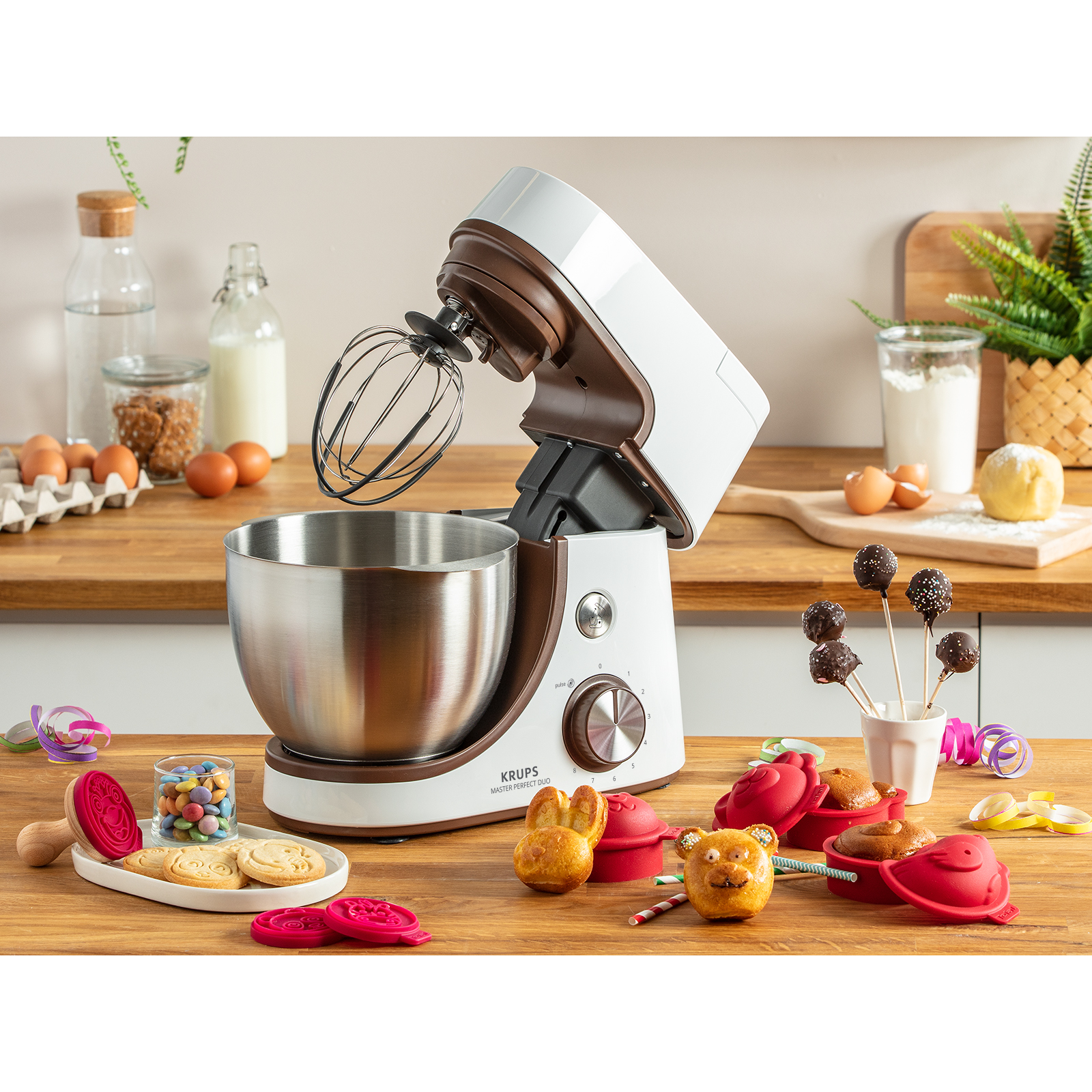 KRUPS Master Perfect Duo Küchenmaschine - weiß - 4,6 Liter
