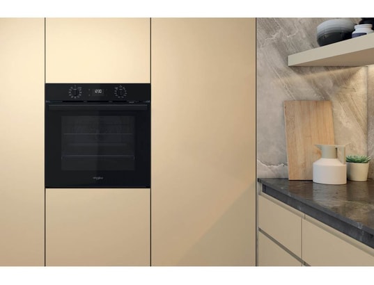 WHIRLPOOL - Four encastrable pyrolyse OMR58RR1B, 71 litres, Pack FlexiClean, Rail