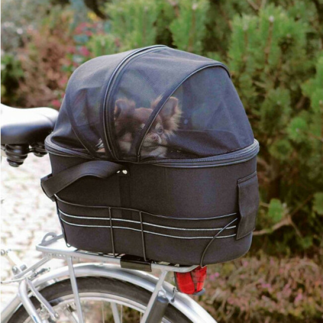 Panier vélo transport chien Trixie pour porte-bagages larges