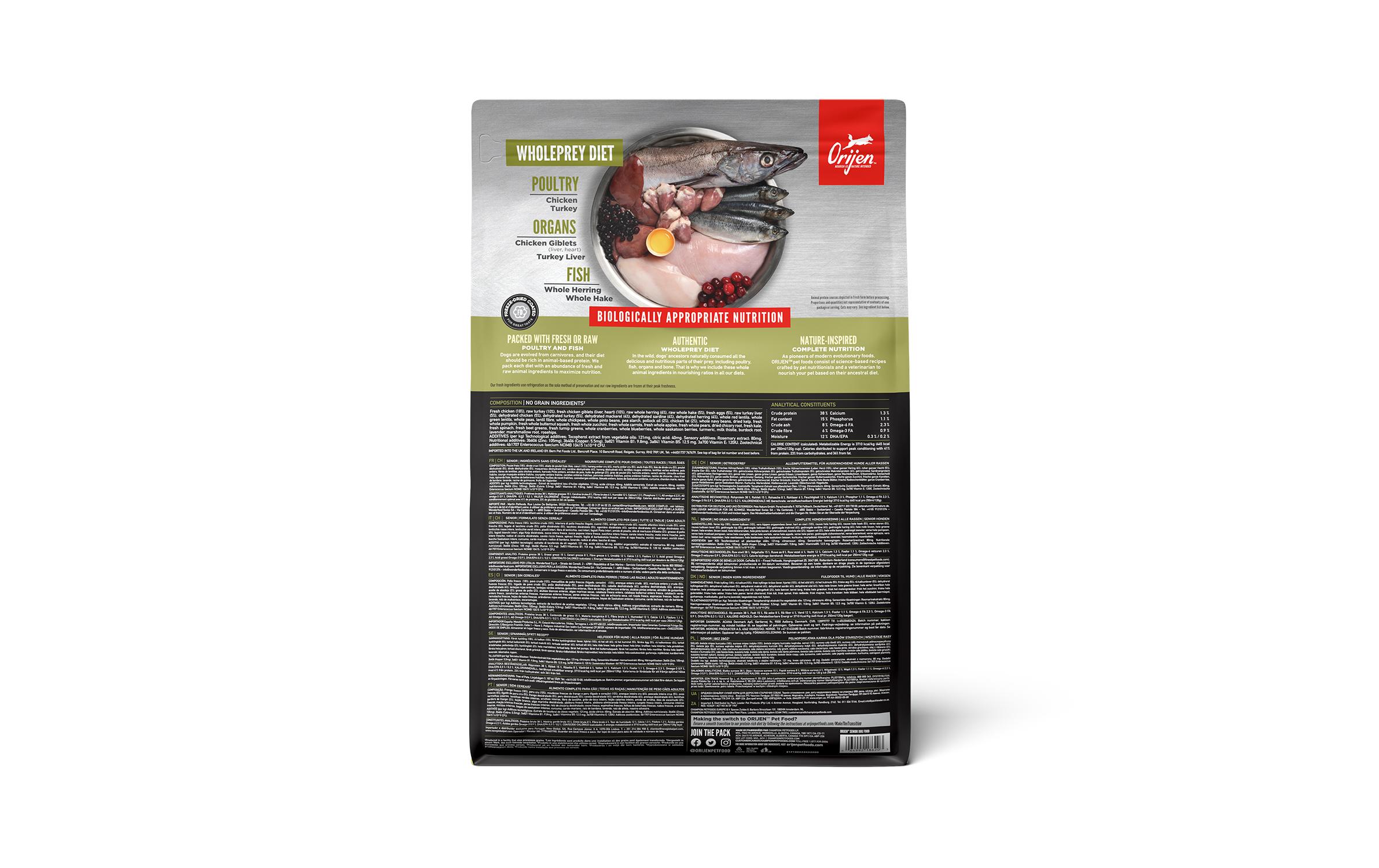Trockenfutter Dog Senior mit Huhn, 2 kgAlleinfutter für Hunde