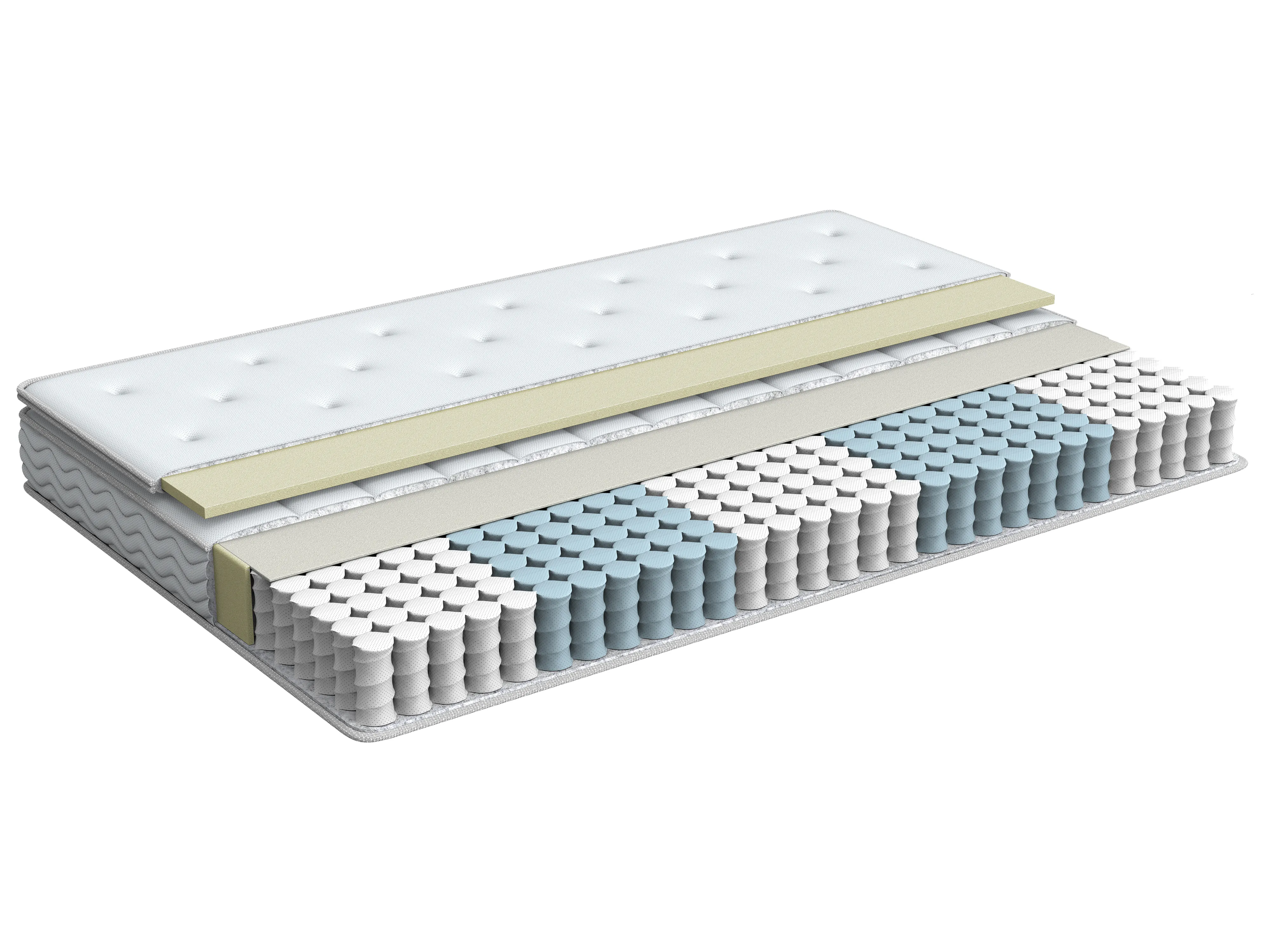 Traagschuim pocketveringmatras LUXUS H2/3 Medium 180 x 200 cm
