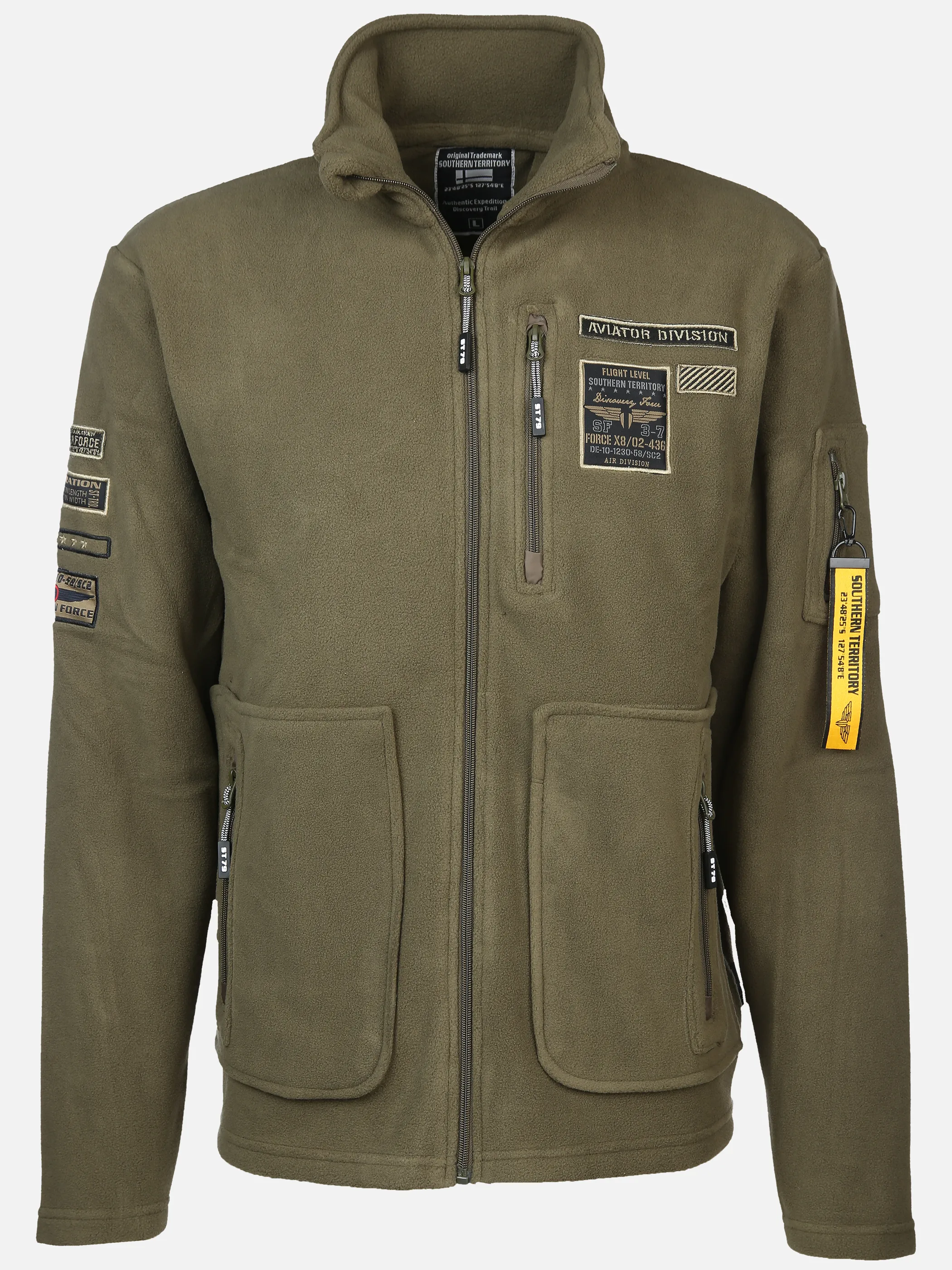 Herren Fleecejacke mit Patches