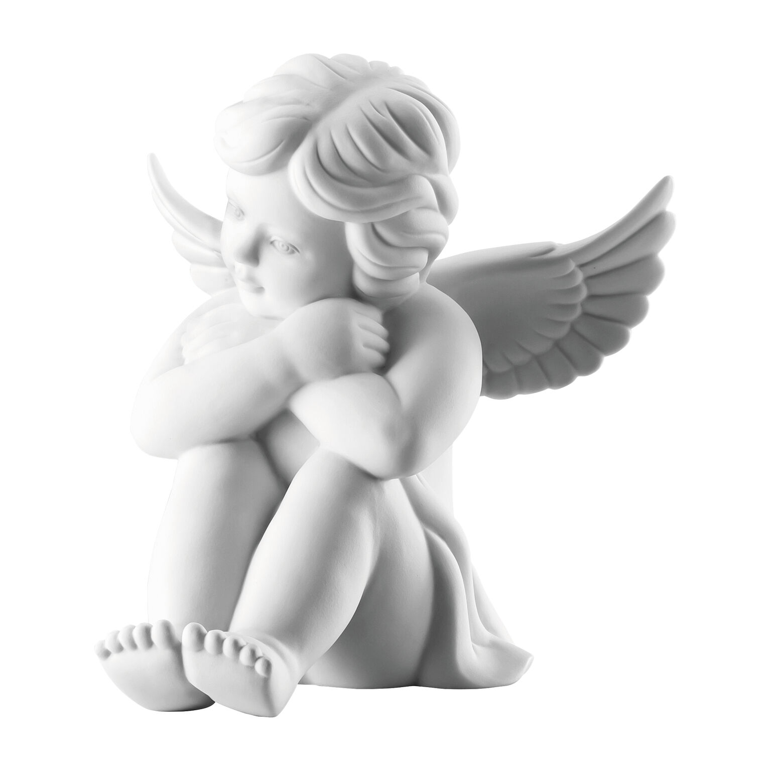 Angels Weiss matt Engel sitzend