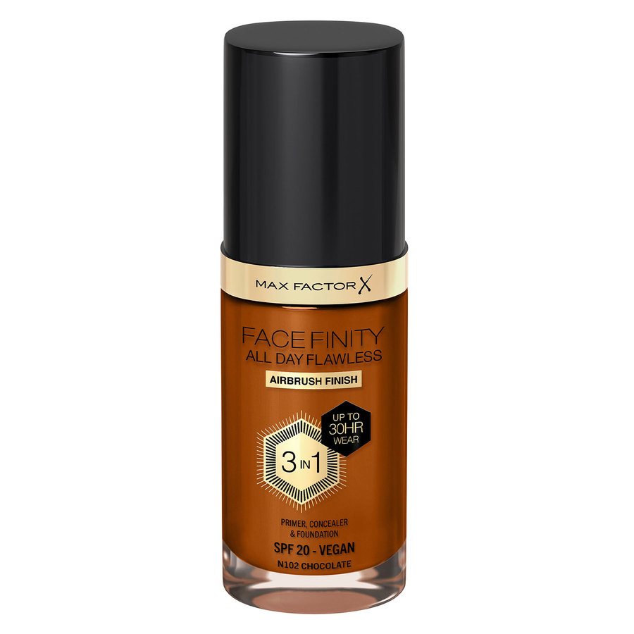 Max Factor Facefinity All Day Flawless 3-In-1 Foundation #N102 Chocolate 30ml