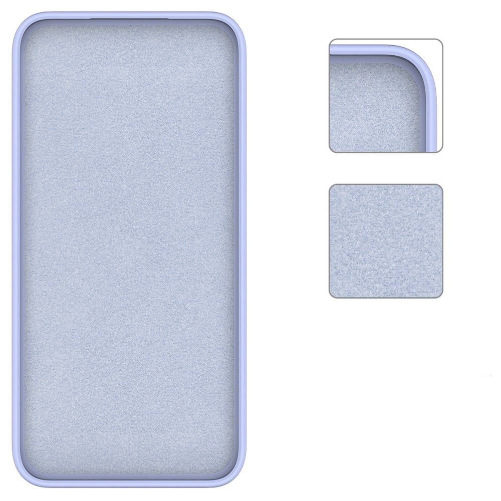 Samsung Galaxy A55 Silikon Case Hülle mit Kameraschutz   Handschlaufe - Lila