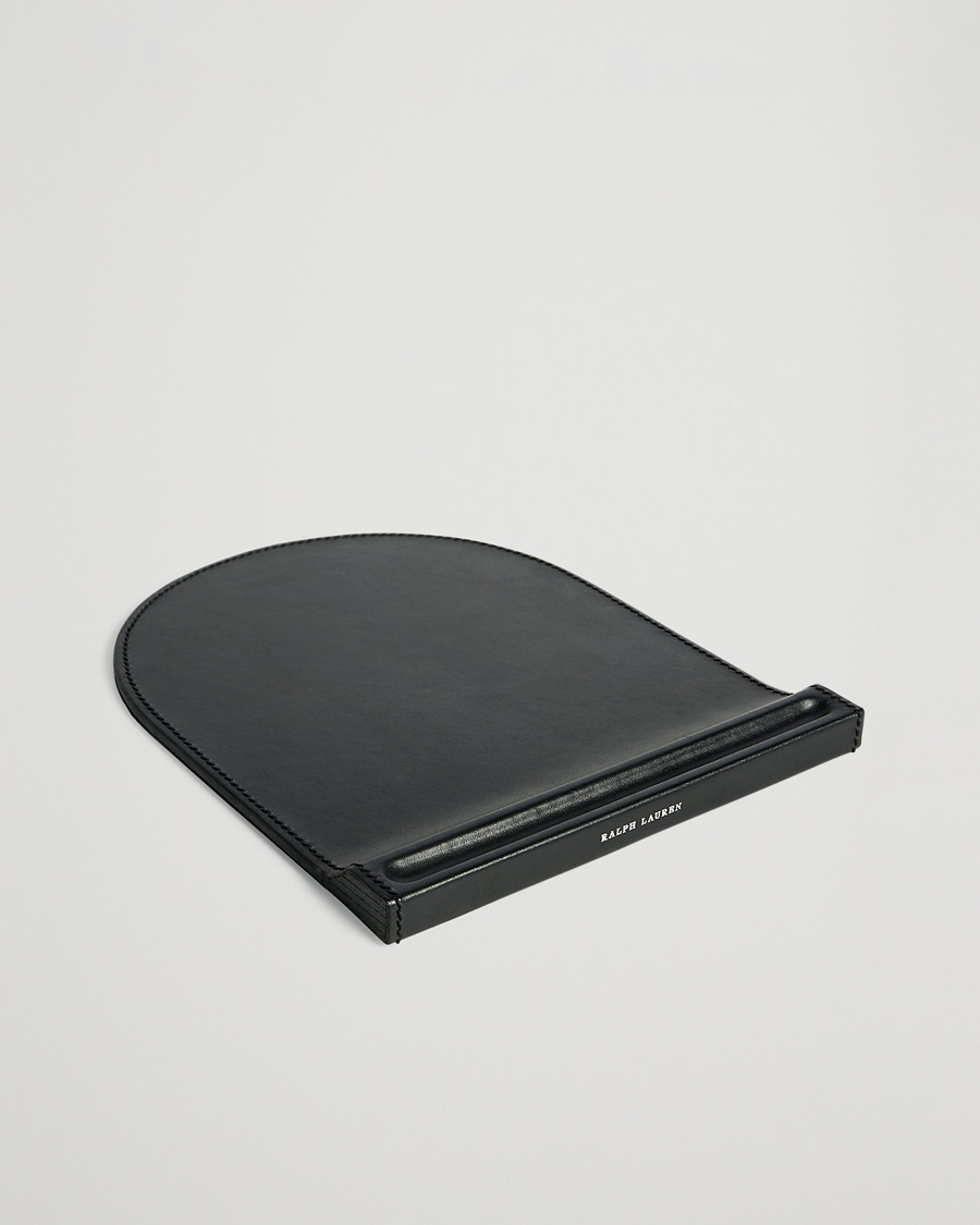 Ralph Lauren Home Brennan Leather Mouse Pad Black
