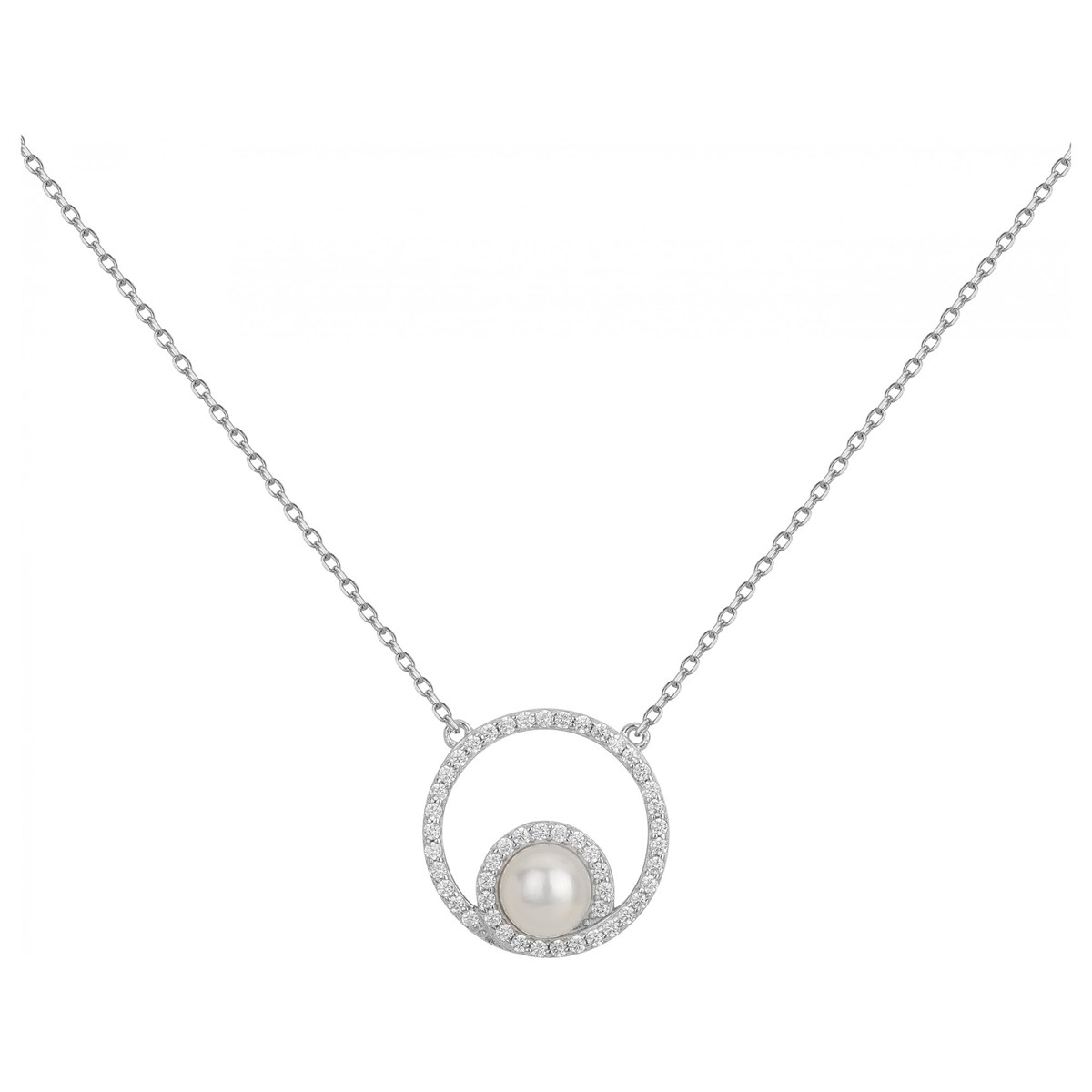 Collier en Argent avec perle d'eau douce blanc