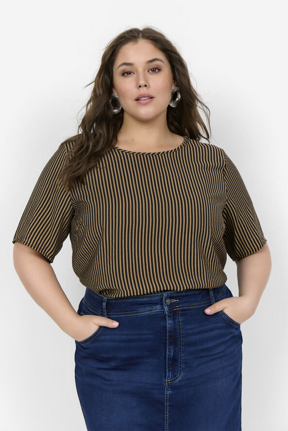Wasabiconcept Curvy WA-GENTINA 1 Bluse Mørk sand 8404c mørk sand
