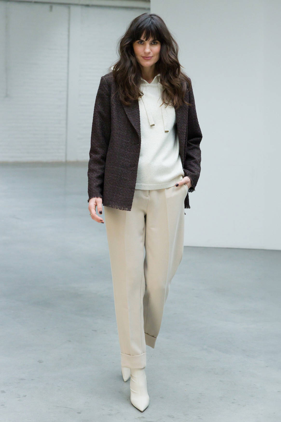 Yest straight fit broek beige