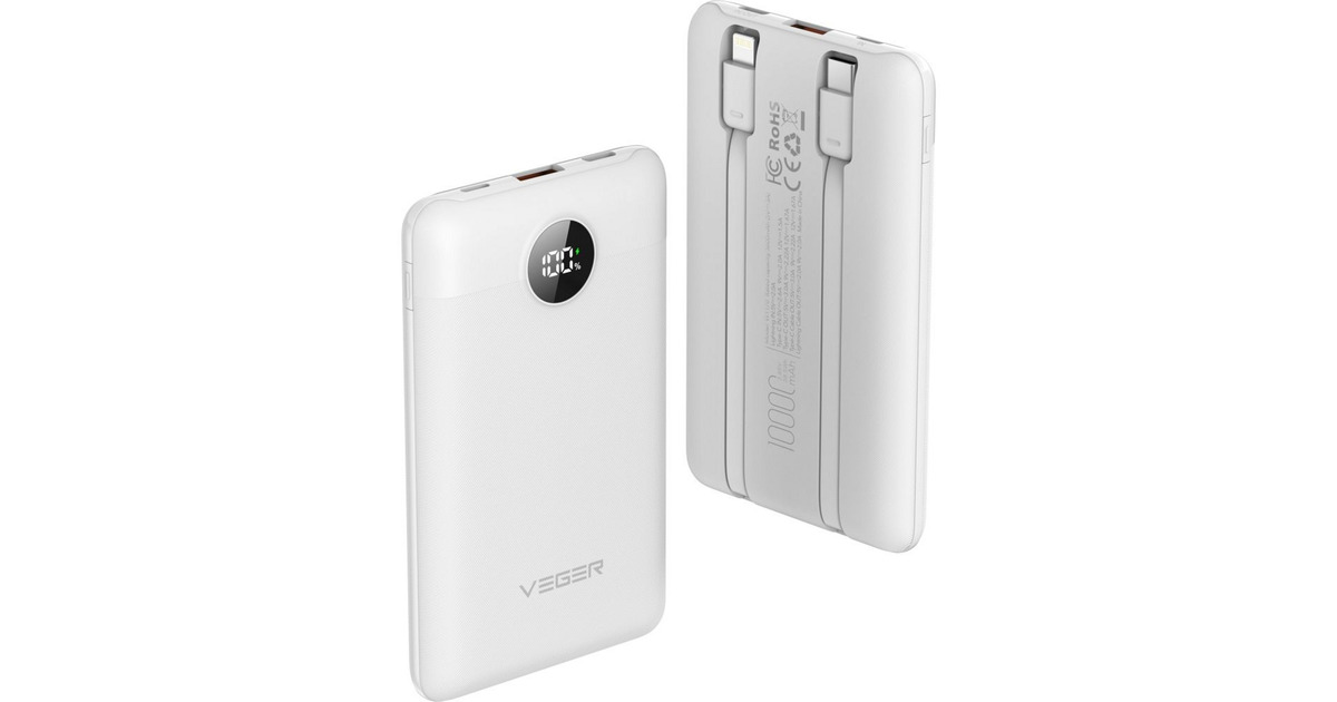 VEGERVeger C11 powerbank 10.000mAh  (Wit)