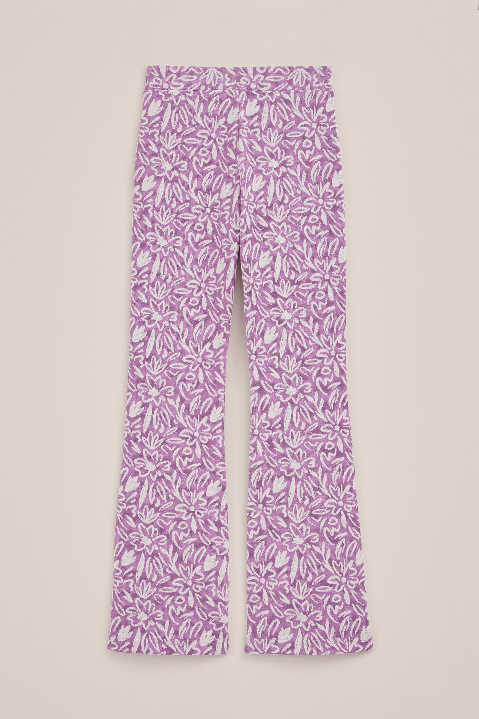 Meisjes flared legging met dessin WE Fashion Lila