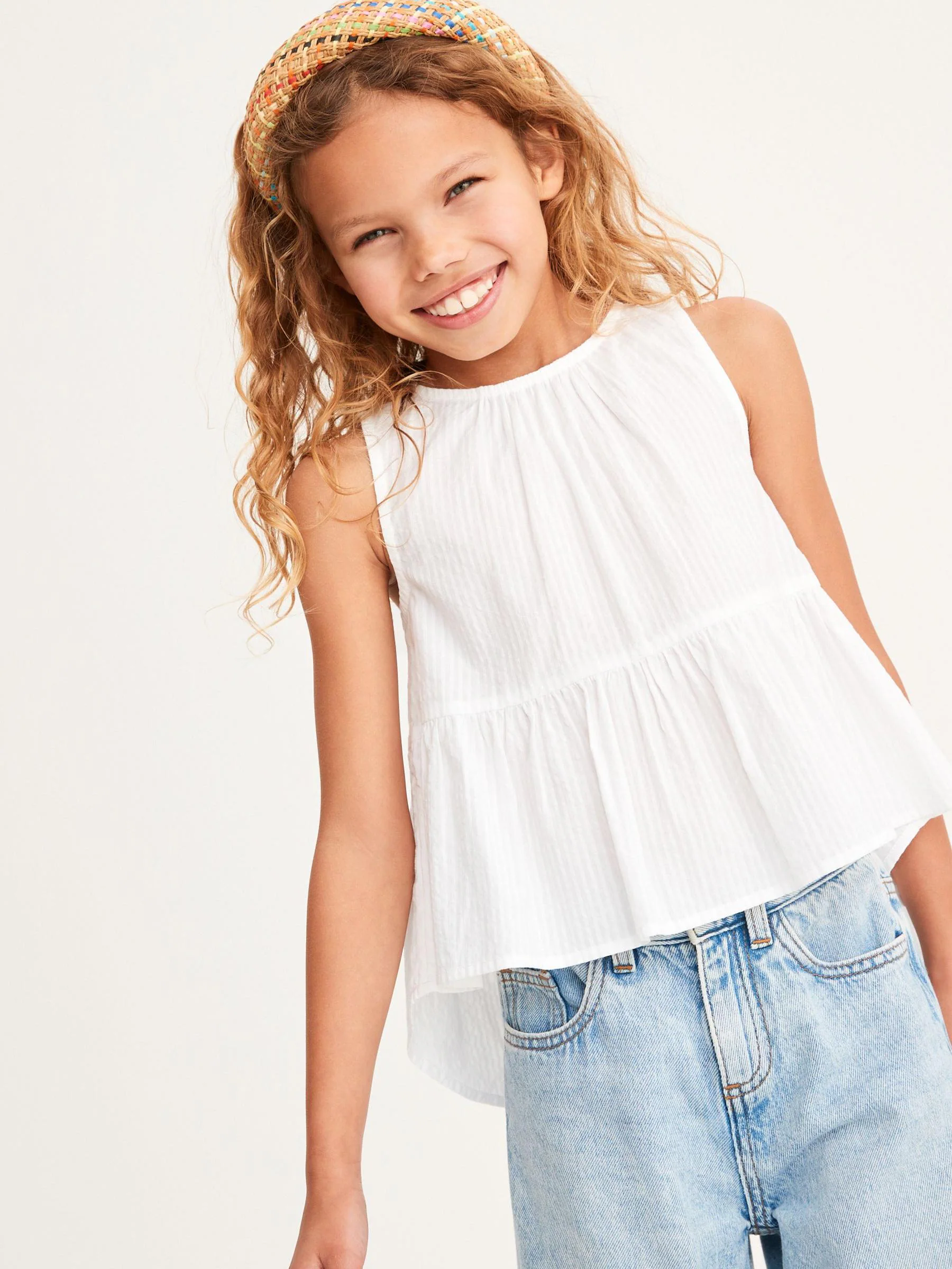 Wit - Peplum blouse (3-16jr)