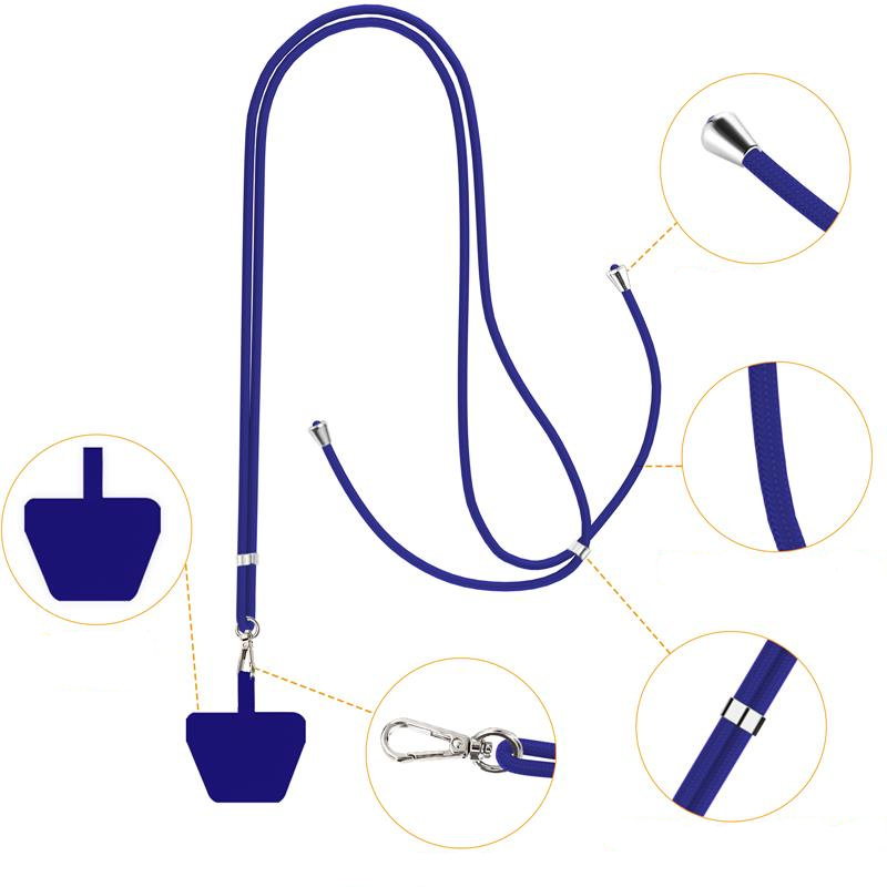 (140cm) Universal Necklace Handykette Umhängeband für Schutzhülle   1x Einlage - Blau