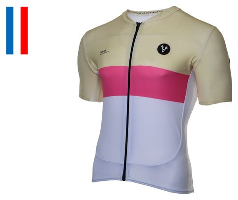 Maillot Manches Courtes LeBram Pas de Peyrol Beige Rose