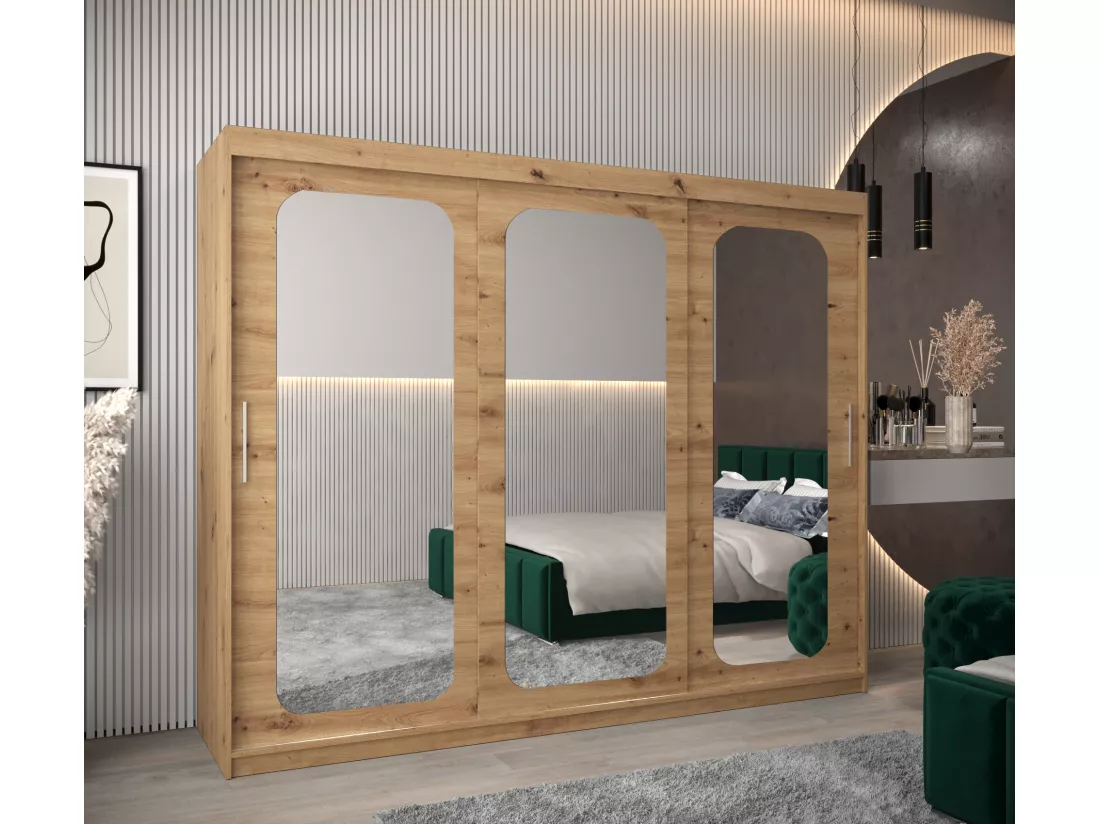 ARMOIRE PROMO T3 À PORTES COULISSANTES 200/250/62 3 Portes (Artisan/Artisan)