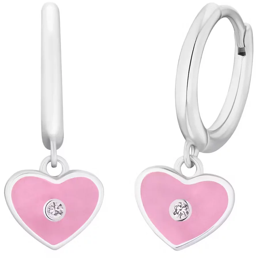 Prinzessin Lillifee Kinder-Ohrringe Creolen Herz Silber silver