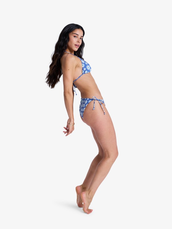 Printed Essentials TS Classic Bas de bikini à nouer sur les côtés Bleu Femme