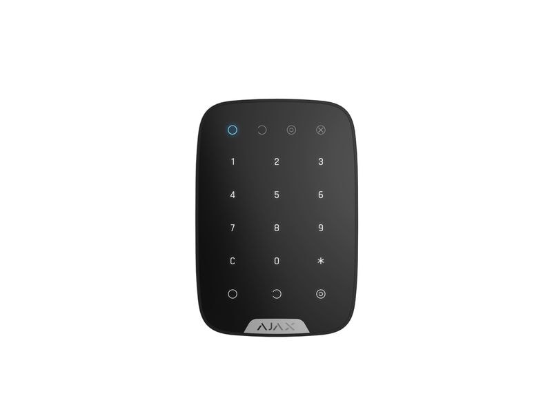 AJAX Bedienteil Baseline KeyPad Jeweller Schwarz Tastenfeld mit Wandhalterung