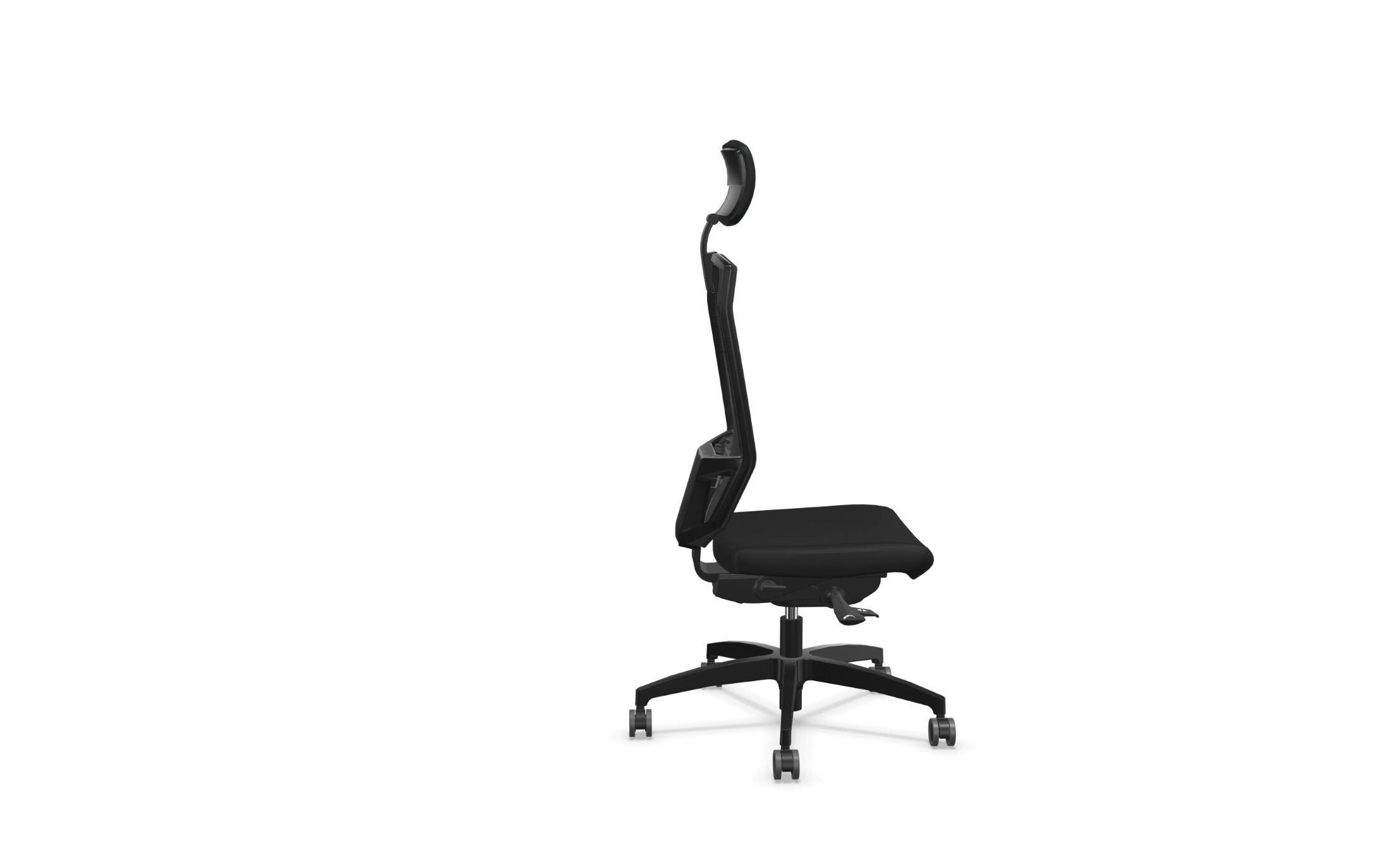 Bürostuhl ST 6795 mit Polsterrücken, Schwarz<br>Schreibtischstuhl für Büro und Homeoffice