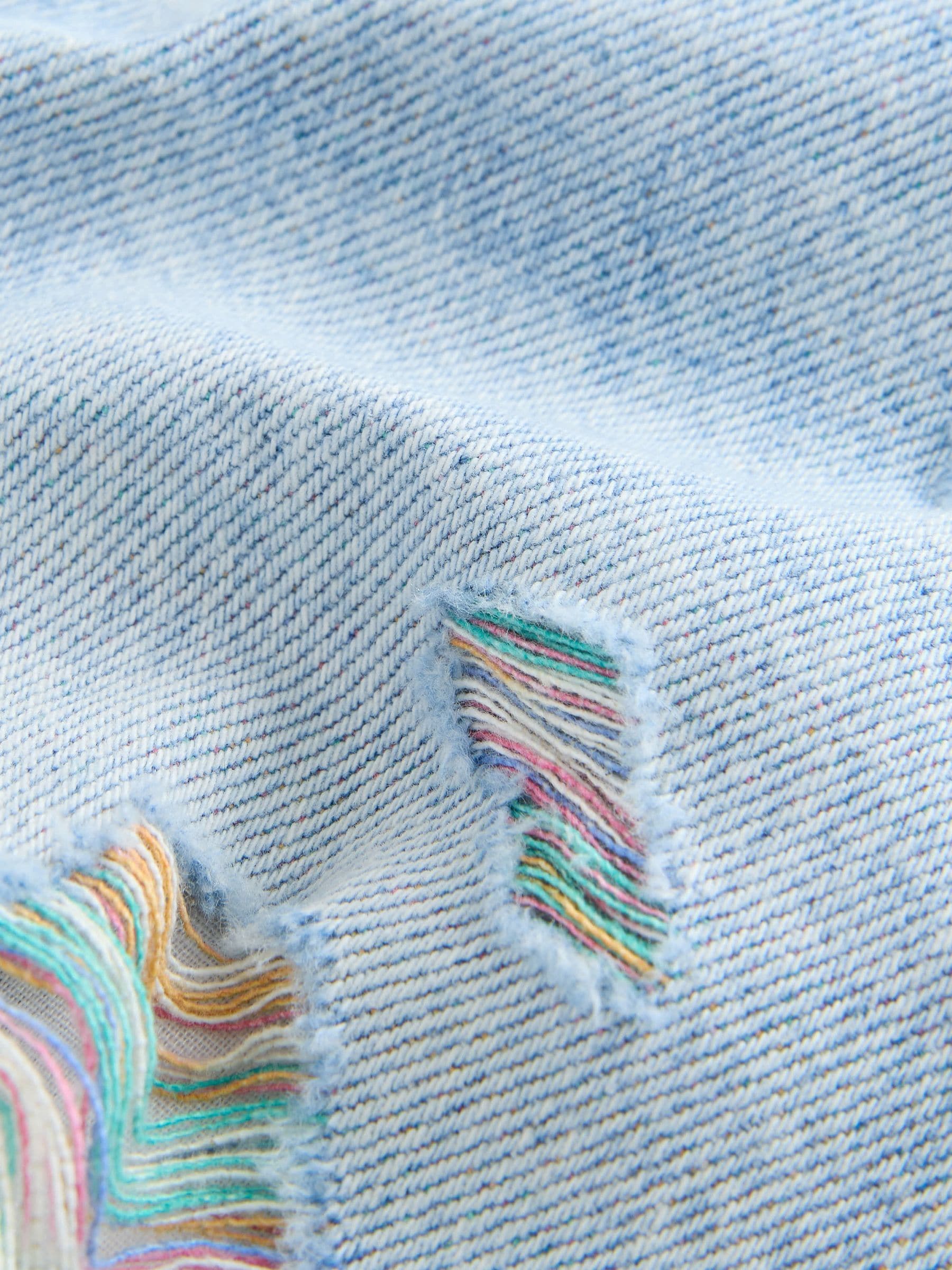 Regenboog - 100% katoenen shorts met gerafelde rand (3-16jr)