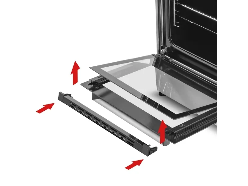 Scandomestic FCC800W - Komfur - fritstående - bredde: 60 cm - dybde: 60 cm - højde: 90 cm - med selv-rengøring - hvid