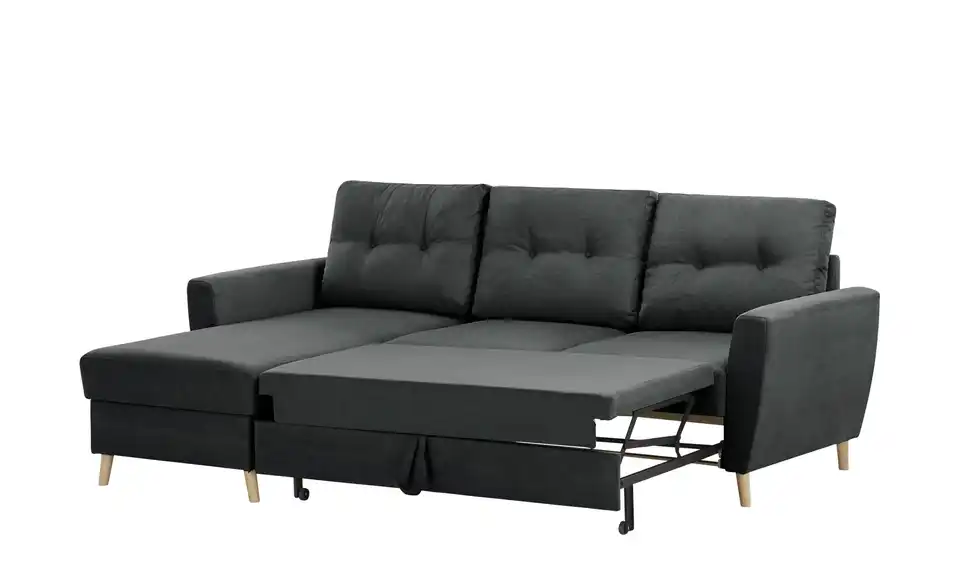 Ecksofa Carla Anthrazit, Dunkelgrau links
