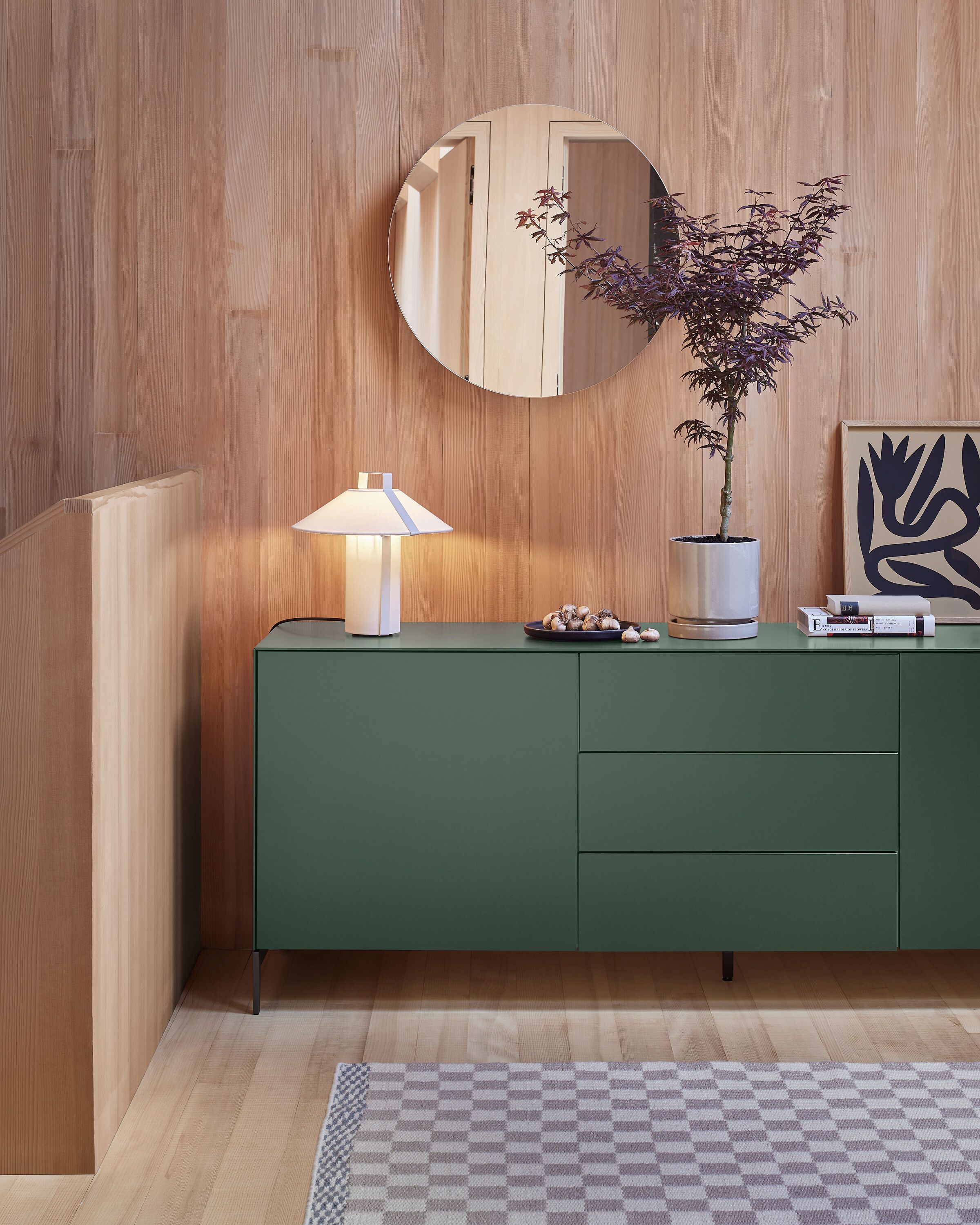 LUX Sideboard - Grün / B: 180.0 cm x T: 46.0 cm x H: 86.5 cm