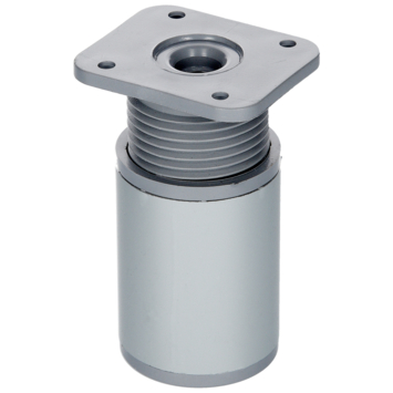 Duraline meubelpoot grijs aluminium ø4x6x9 cm