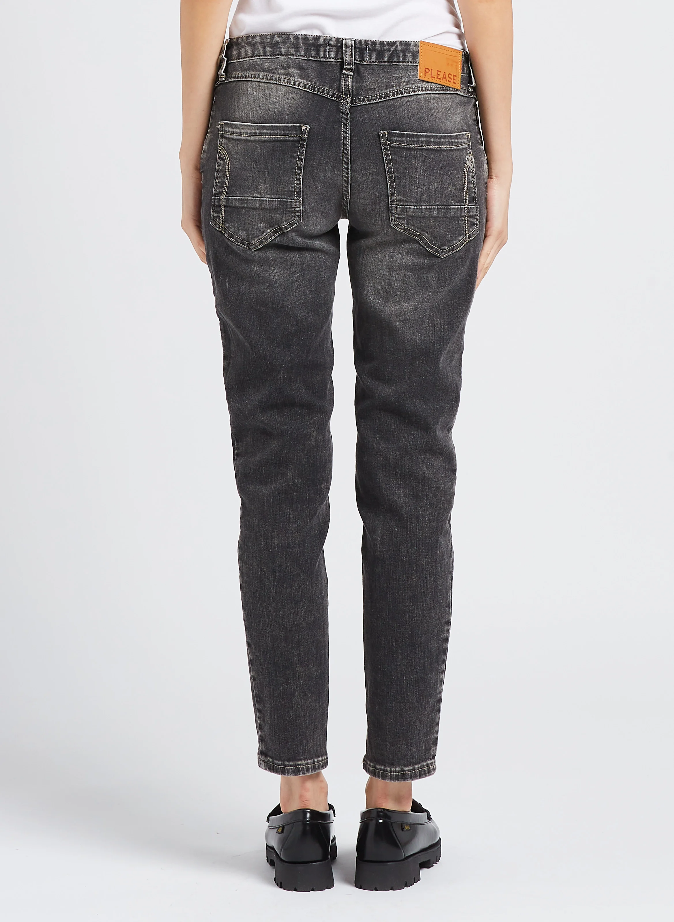 Jean slim en coton mélangé | Noir