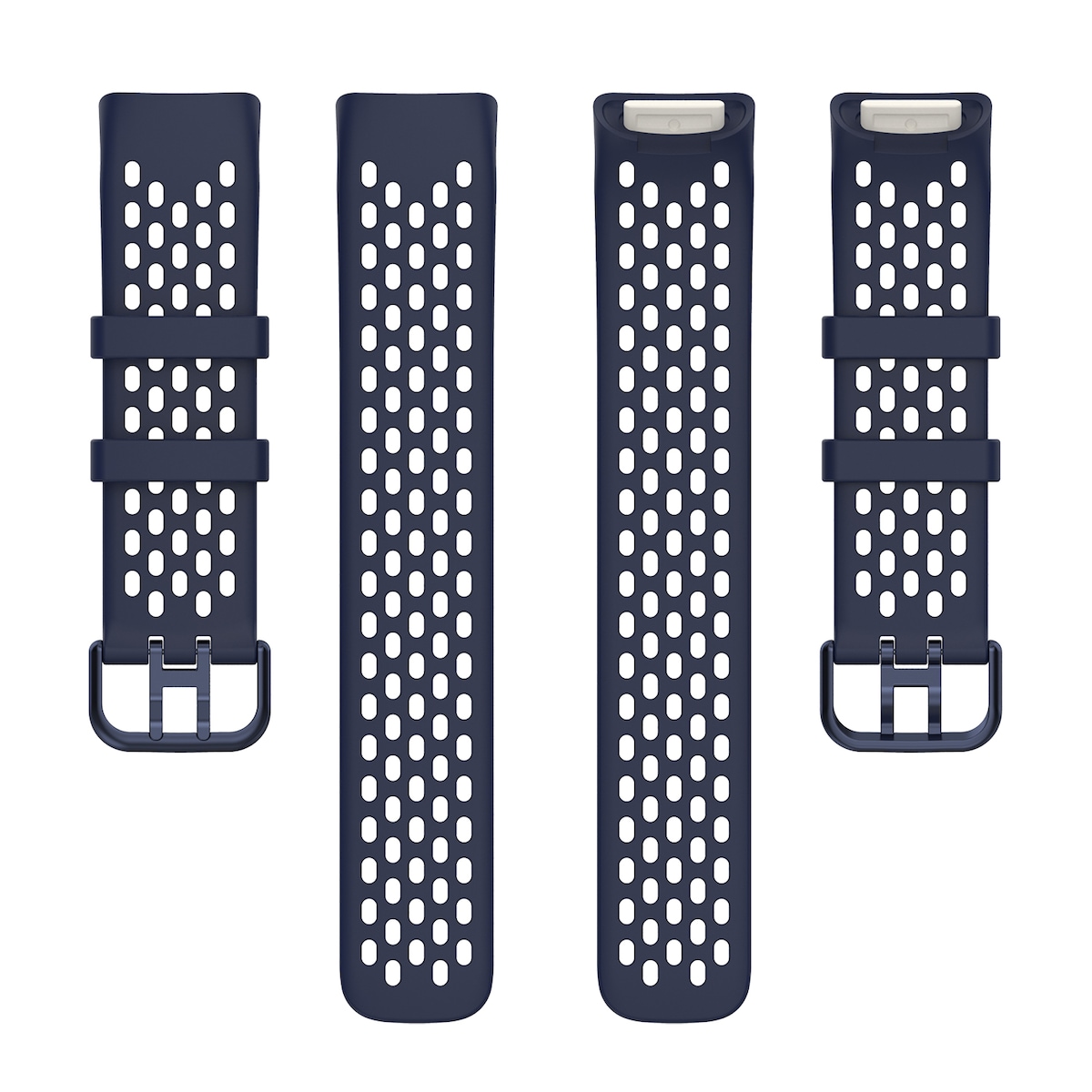 Silikonklokkerem for Fitbit Charge 6/5 Mørke blå