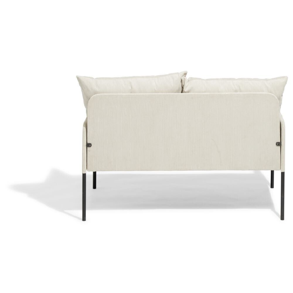 Canapé Haly velours côtelé gris 144x76,5x96cm