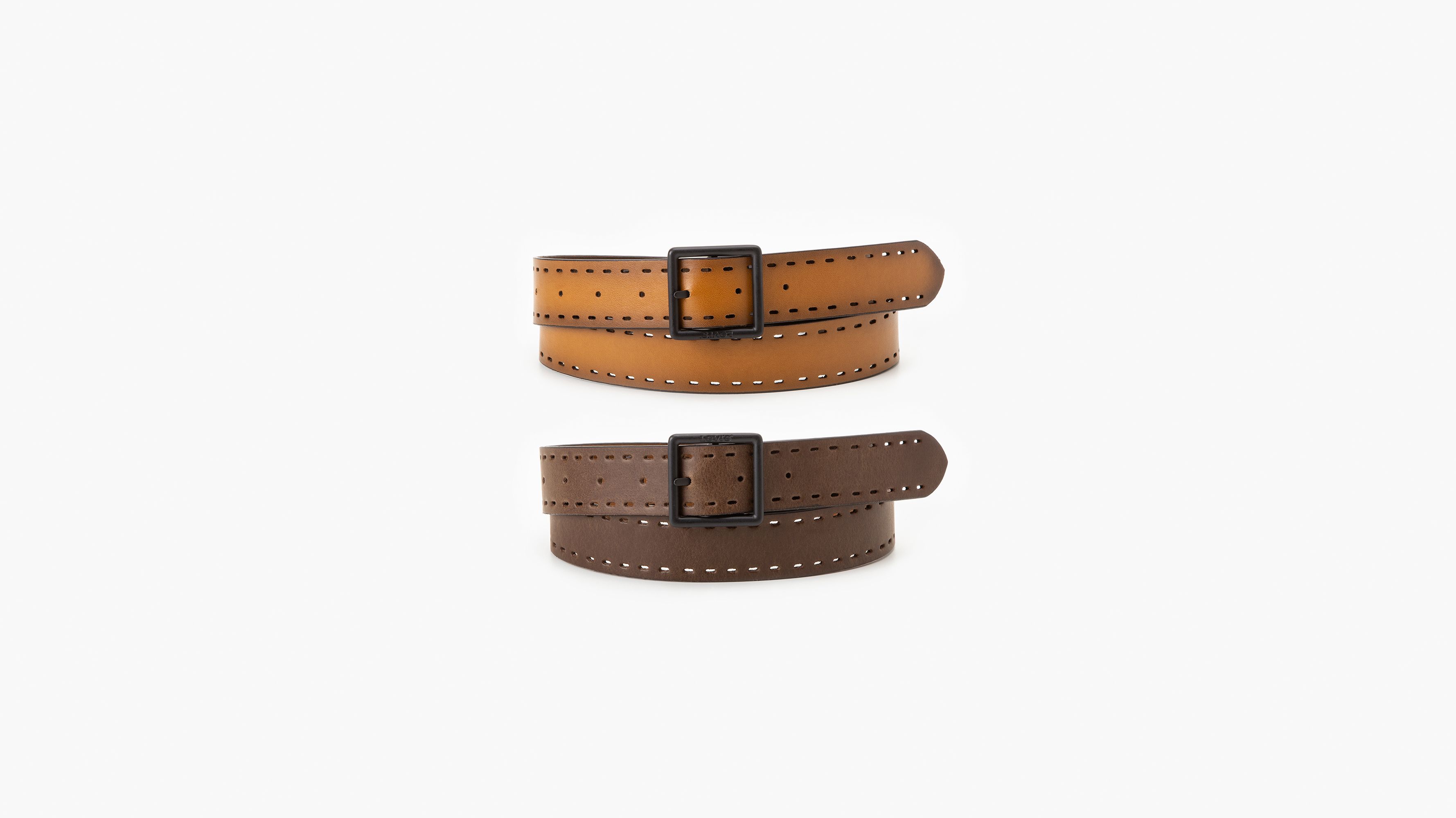 Ceinture réversible Elevated Core - Dark Brown / Tan - Marron