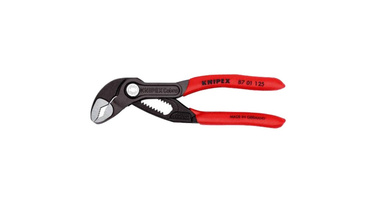 KNIPEXCobra 125 mm zweedse- / waterpomp-tang  (Rood, gekartelde gripvlakken)