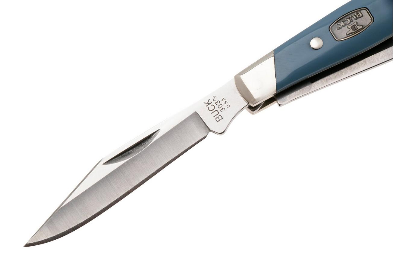 Buck Cadet 0303BLS Satin 420HC, Blue Synthetic Nickel Silver, zakmes