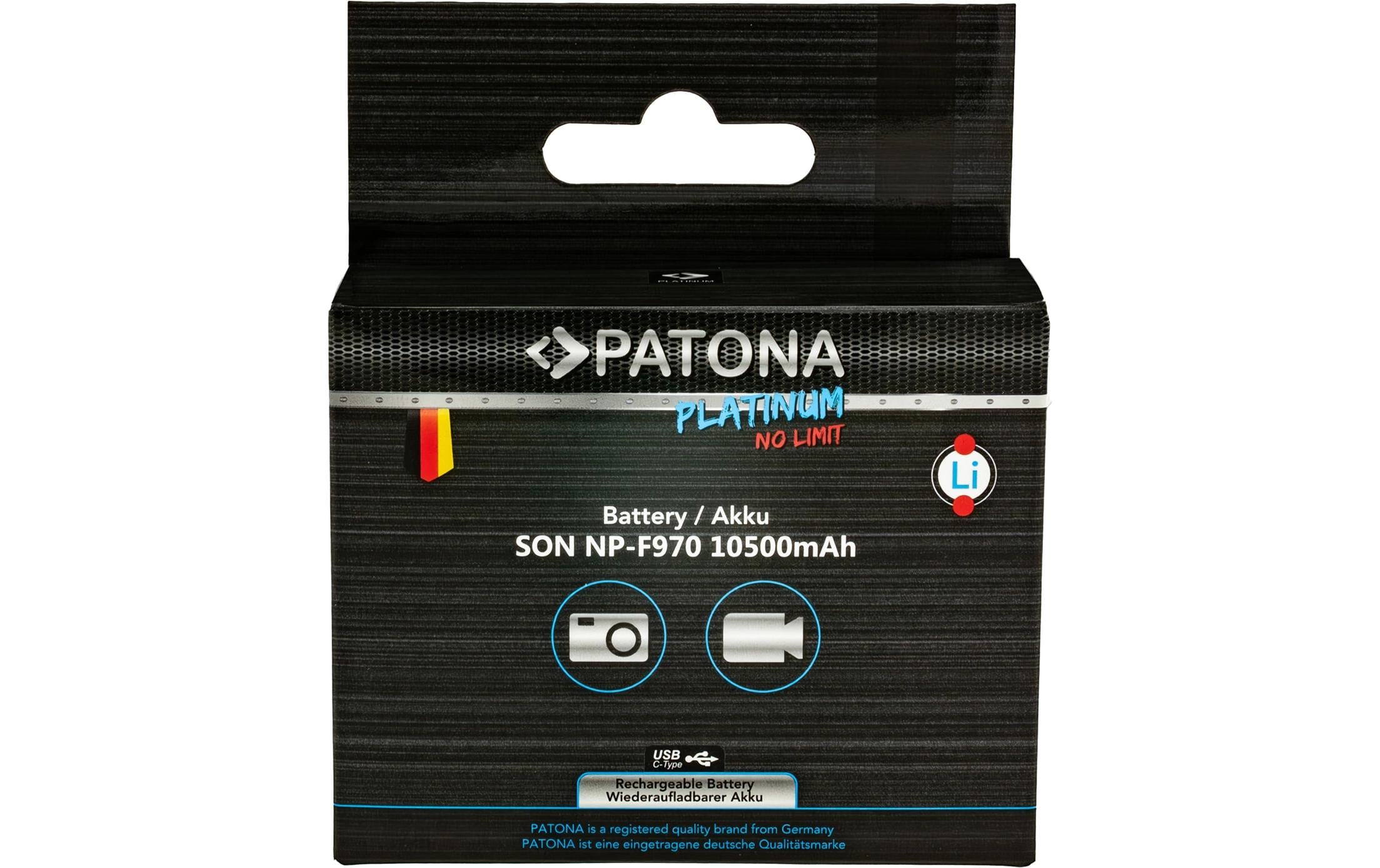Platinum Akku für Sony NP-F970, F960, F950 inkl. PowerbankPlatinum Batteriesatz für Sony