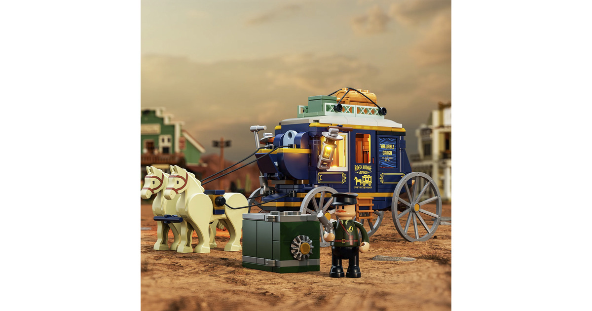 LumibricksThe Old West - Treasure Stagecoach Constructiespeelgoed  (L9099)