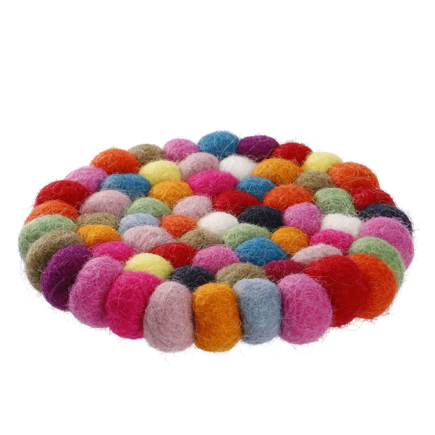 Untersetzer Filzkugeln, bunt, 10 cm