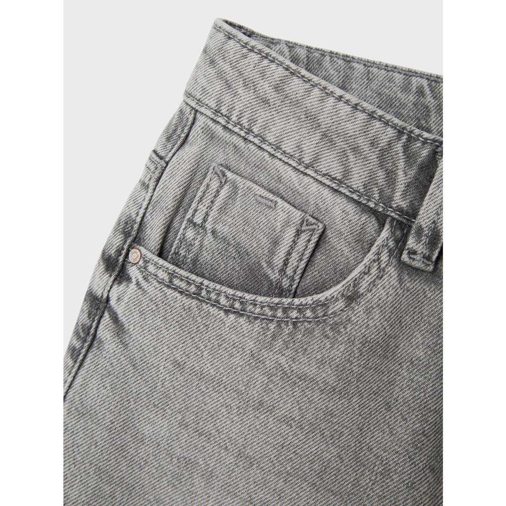 Køb Name It Light Grey Denim Rose Wide Jeans Noos