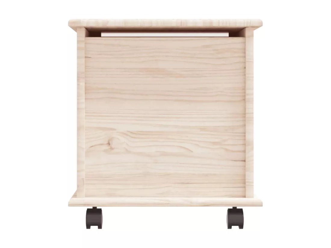 Coffre de rangement à roulettes ALTA 73x39,5x44 bois de pin