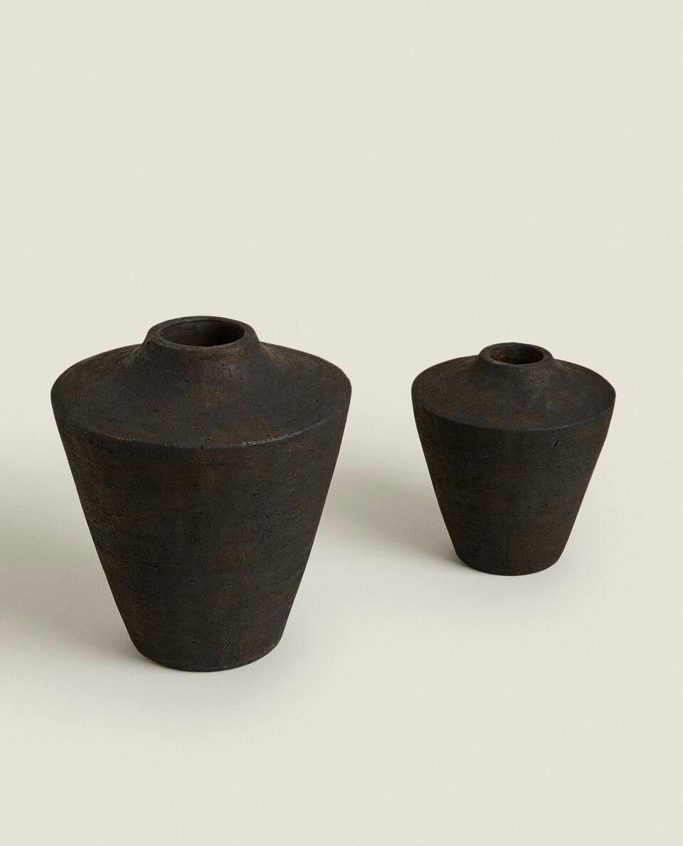 VASO DE TERRACOTA PRETA