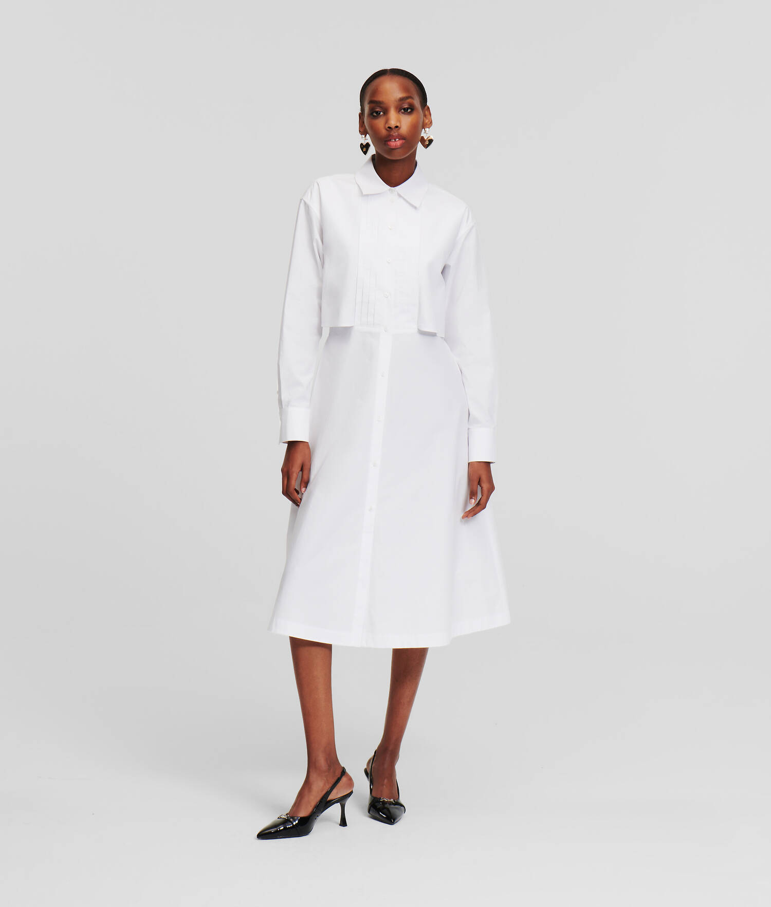 ROBE-CHEMISE À PLASTRON