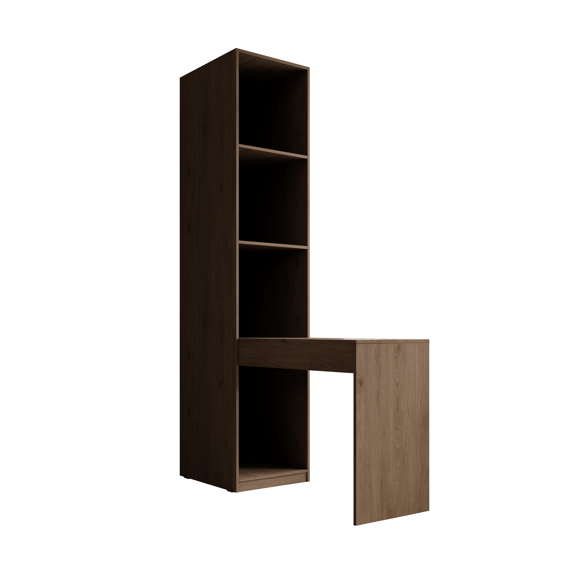 Meubella - Wangoo - Kaptafel - Donker eiken - 146x46x221 cm