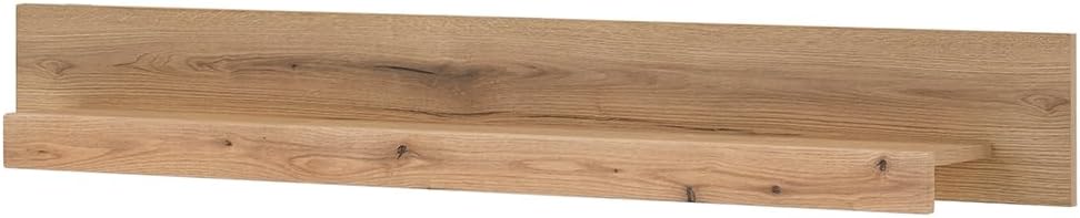 Lomadox Wohnwand Wohnzimmer-Set 5-teilig mit 2 Vitrinen, Sideboard & Highboard in Eiche inkl. LED Beleuchtung