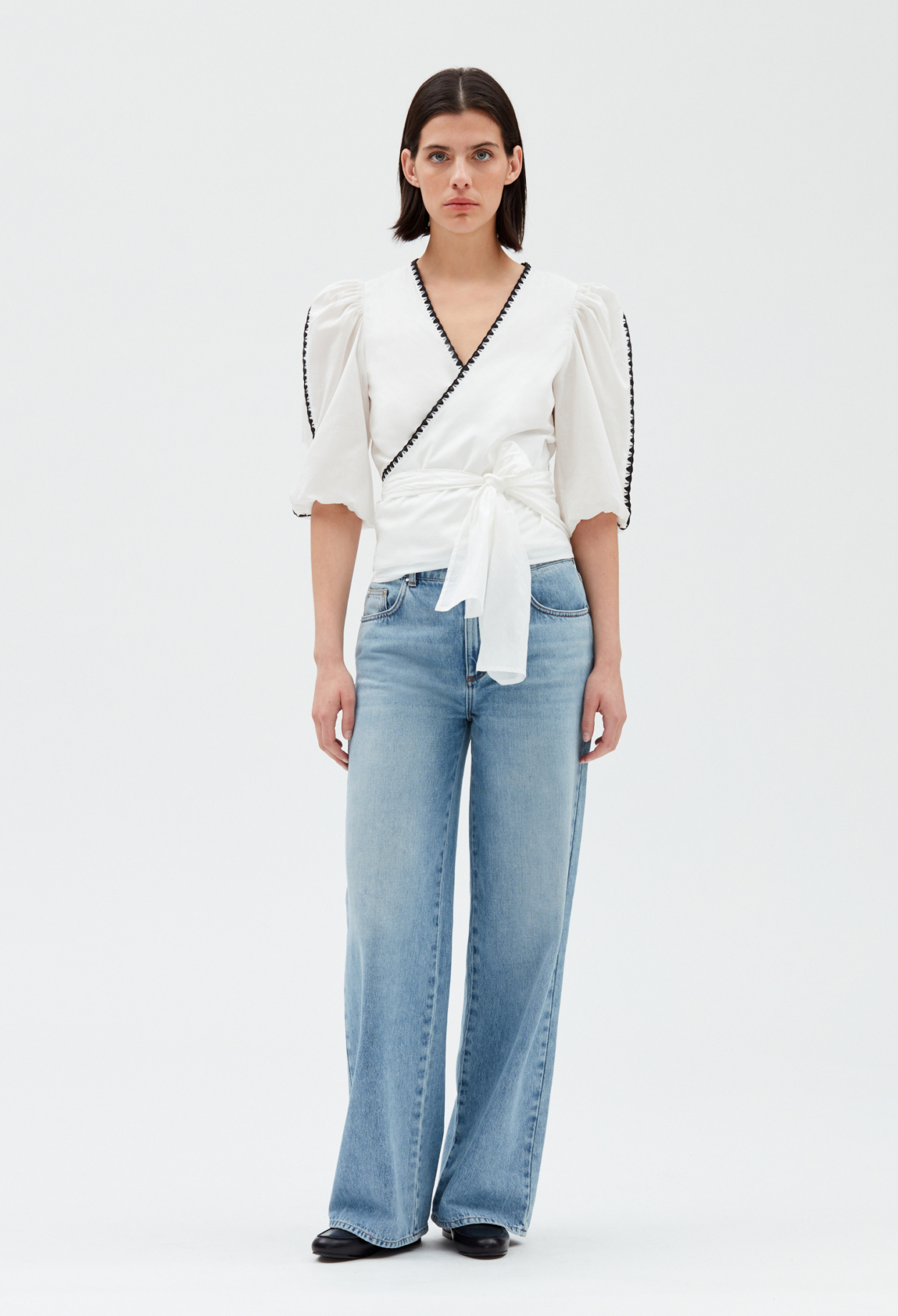 Blouse cache-c&oelig;ur ecrue