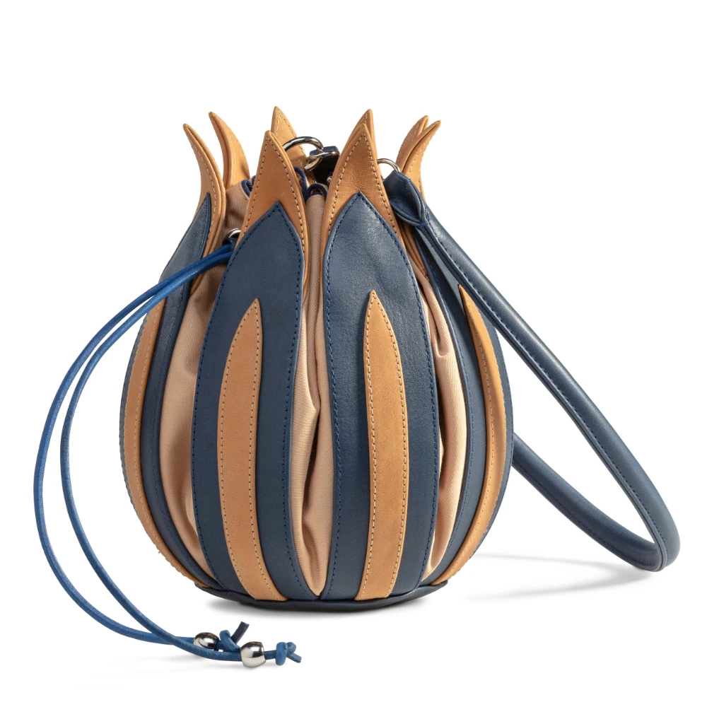 Tulip Rembrandt Blue-Cognac / Camel Canvas Medium