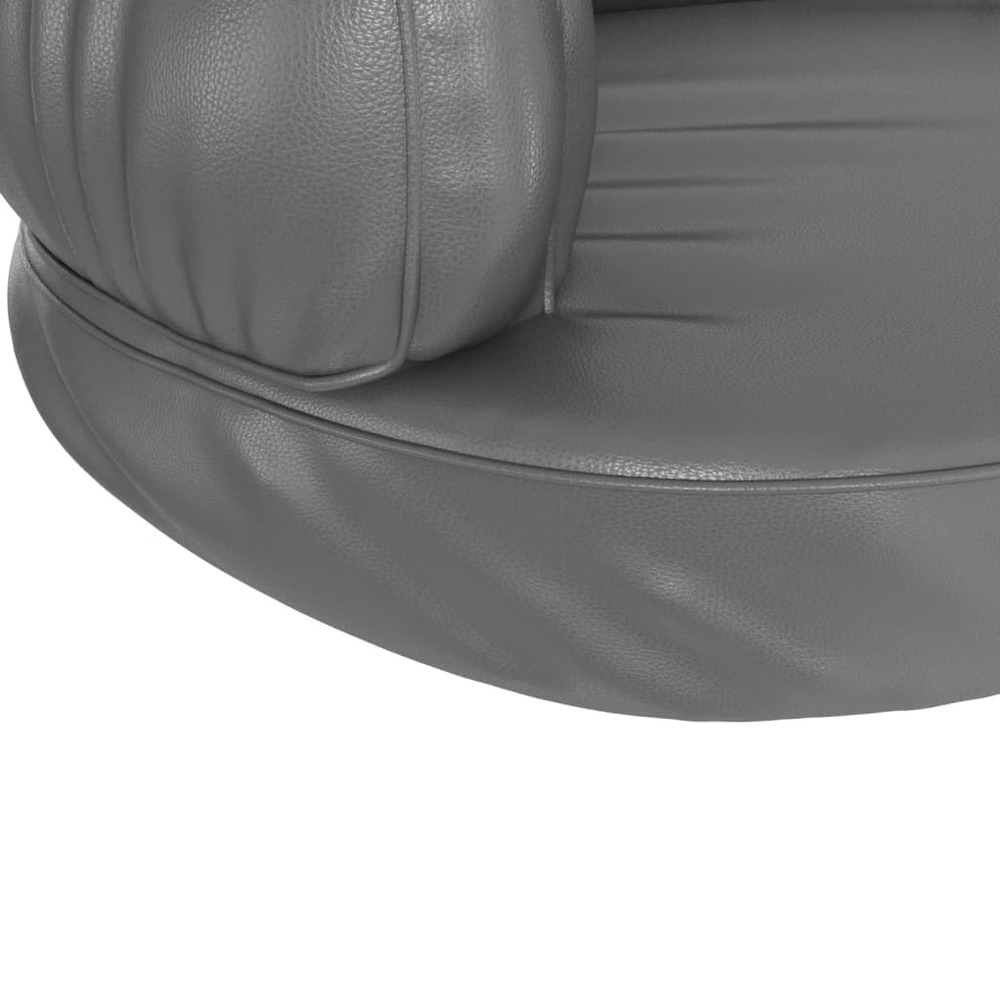 Lit pour chien ergonomique mousse gris 75x53 cm similicuir
