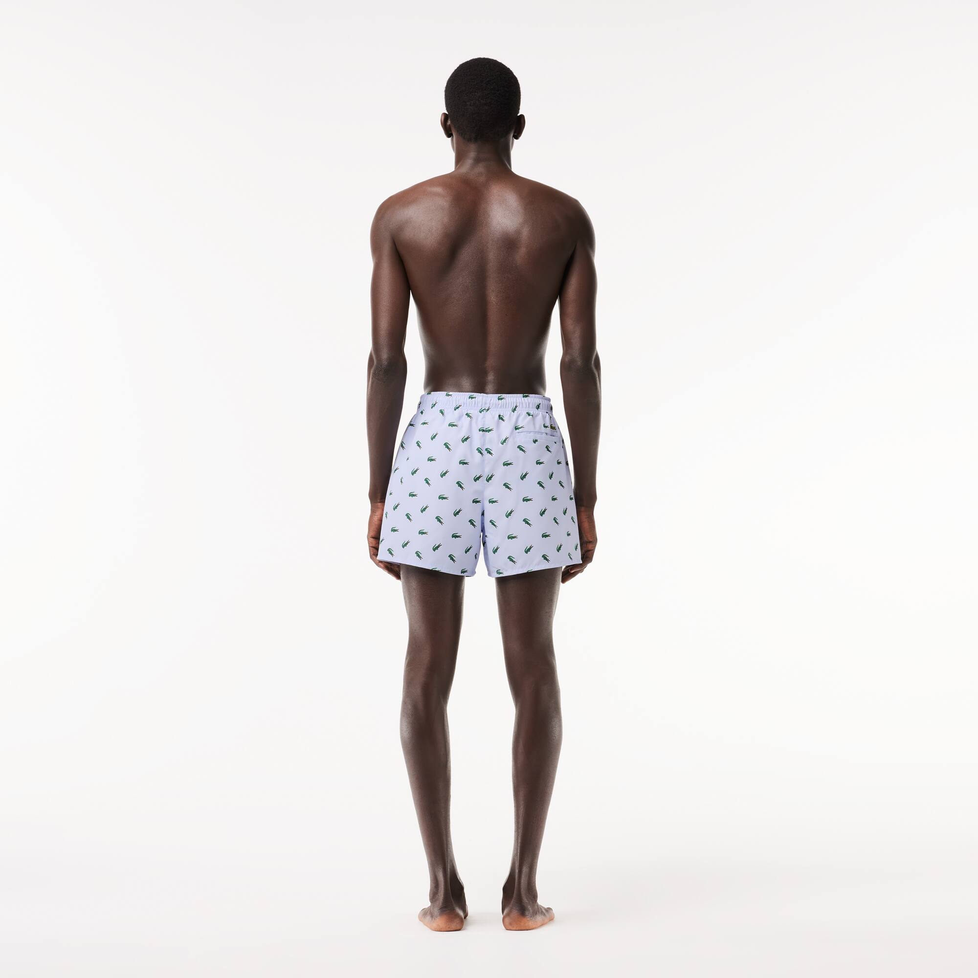 Badehose mit Krokodil-Aufdruck Badebekleidung - Blau - Lacoste - Herren