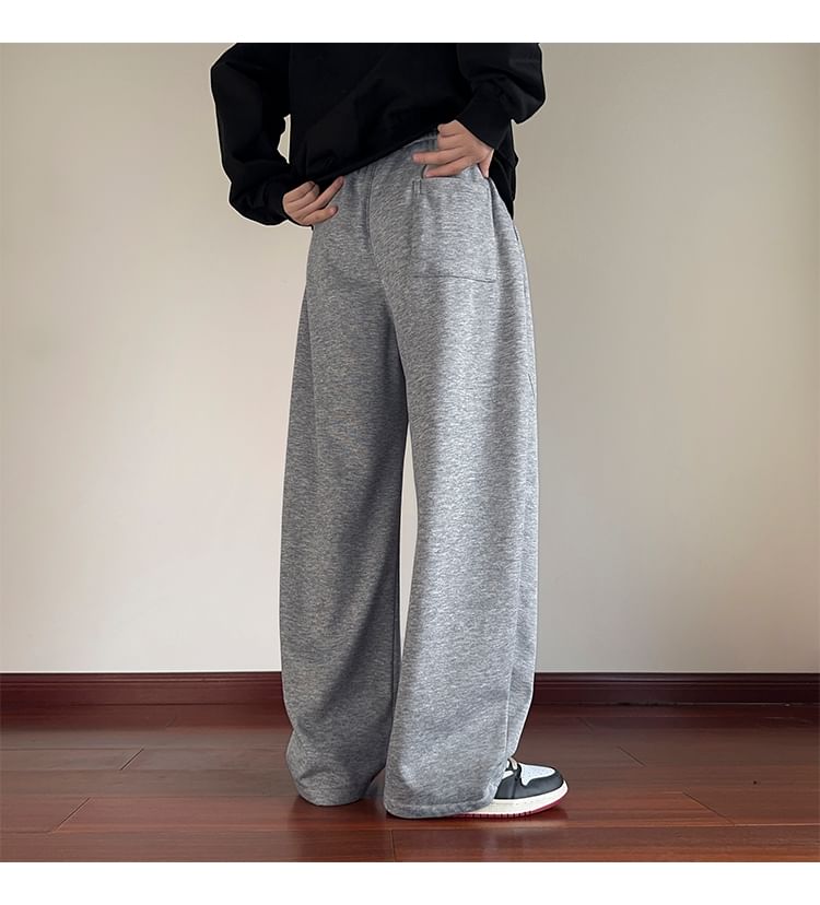 Diphon - Joggingbroek met trekkoord in de taille, effen paneel en rechte pijpen