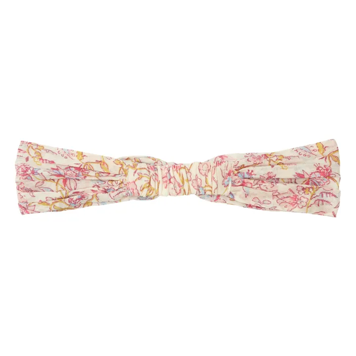 Louise Misha Headband Coton Bio Nœud Fleurs Cally | Ecru