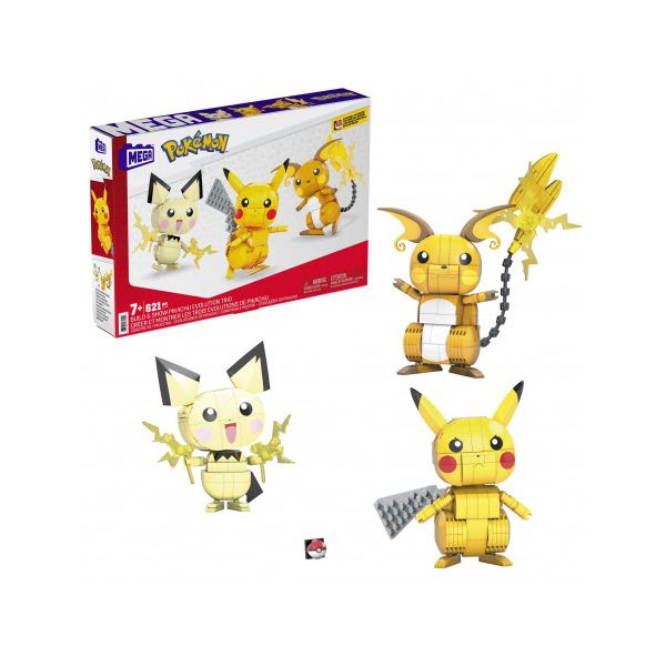 Mega Construx Pokémon Evoluções do Pikachu 621 Peças - GYH06